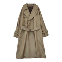 blurhms 新品 Gabardine Double Belt Trench Coat 定価132000円 BHS21F001 トレンチコート ベージュ メンズ ブラームス【中古】5-0821T∞
