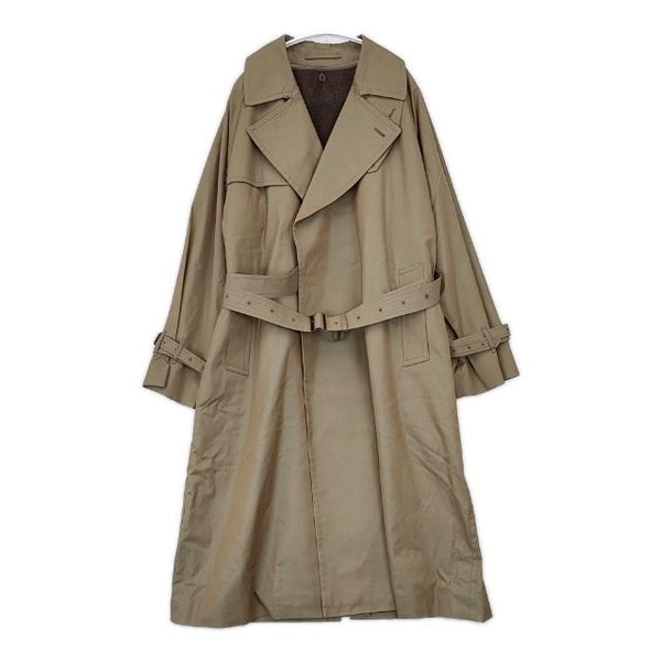 blurhms 新品 Gabardine Double Belt Trench Coat 定価132000円 BHS21F001 トレンチコート ベージュ メンズ ブラームス【中古】5-0821T∞