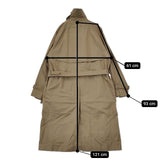 blurhms 新品 Gabardine Double Belt Trench Coat 定価132000円 BHS21F001 トレンチコート ベージュ メンズ ブラームス【中古】5-0821T∞