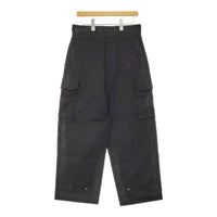blurhms ROOTSTOCK 新品 COTTON SERGE 47 PANTS定価47300円 bROOTS24F4 サイズ2 カーゴパンツ 24AW ブラック メンズ ブラームス【中古】5-0401M♪