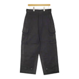 blurhms ROOTSTOCK 新品 COTTON SERGE 47 PANTS定価47300円 bROOTS24F4 サイズ2 カーゴパンツ 24AW ブラック メンズ ブラームス【中古】5-0401M♪