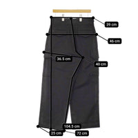 blurhms ROOTSTOCK 新品 COTTON SERGE 47 PANTS定価47300円 bROOTS24F4 サイズ2 カーゴパンツ 24AW ブラック メンズ ブラームス【中古】5-0401M♪