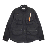 MOUNTAIN RESEARCH Phishing Shirt フィッシングシャツ MTR-3452 定価49500円 サイズL 2WAY ブラック メンズ マウンテンリサーチ【中古】5-0511M♪