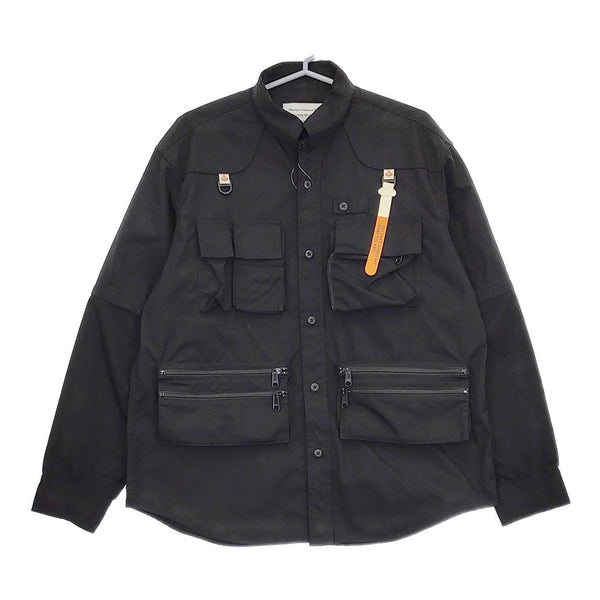 MOUNTAIN RESEARCH Phishing Shirt フィッシングシャツ MTR-3452 定価49500円 サイズL 2WAY ブラック メンズ マウンテンリサーチ【中古】5-0511M♪