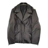 Paul Smith ライダースレザーブルゾン ダブル 牛革 定価154000円 274207 6483CLB ジャケット ブラック メンズ ポール・スミス【中古】5-0920T♪