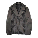 Paul Smith ライダースレザーブルゾン ダブル 牛革 定価154000円 274207 6483CLB ジャケット ブラック メンズ ポール・スミス【中古】5-0920T♪