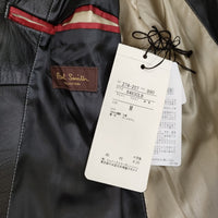 Paul Smith ライダースレザーブルゾン ダブル 牛革 定価154000円 274207 6483CLB ジャケット ブラック メンズ ポール・スミス【中古】5-0920T♪