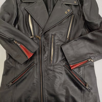 Paul Smith ライダースレザーブルゾン ダブル 牛革 定価154000円 274207 6483CLB ジャケット ブラック メンズ ポール・スミス【中古】5-0920T♪