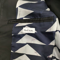 Paul Smith シープスキン 羊革 レザージャケット 233221 715MLB サイズＭ ブルゾン ブラック メンズ ポール・スミス【中古】5-0920T♪