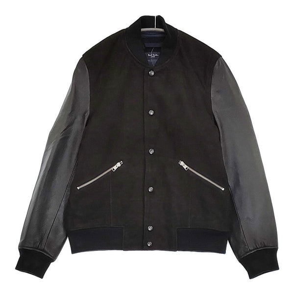 Paul Smith JEANS COMBINATION LEATHER BLOUSON スウェード 定88000円 店舗限定 ブルゾン ブラック メンズ ポールスミスジーンズ【中古】5-0920T♪