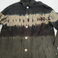 Paul Smith タイダイ染め リネンシャツ 260TD サイズM 長袖シャツ カーキ メンズ ポール・スミス【中古】5-0411M♪