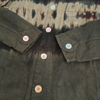 Paul Smith タイダイ染め リネンシャツ 260TD サイズM 長袖シャツ カーキ メンズ ポール・スミス【中古】5-0411M♪