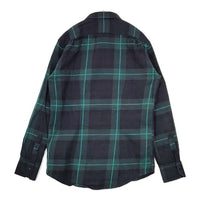 Paul Smith BLACK WATCH RUFFLE SHIRT フリル 定価33000円 386SR チェック 長袖シャツ グリーン ネイビー メンズ ポール・スミス【中古】5-1009T∞