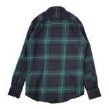Paul Smith BLACK WATCH RUFFLE SHIRT フリル 定価33000円 386SR チェック 長袖シャツ グリーン ネイビー メンズ ポール・スミス【中古】5-1009T∞