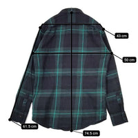 Paul Smith BLACK WATCH RUFFLE SHIRT フリル 定価33000円 386SR チェック 長袖シャツ グリーン ネイビー メンズ ポール・スミス【中古】5-1009T∞