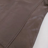 R.NEWBOLD LEATHER RIDERS JK/SINGLE 定52800円 羊革 シープスキン ライダースジャケット ブラウン メンズ アールニューボールド【中古】5-0920T♪