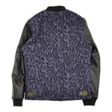 Paul Smith/RED EAR WOOD GRAINED JACQUARED BOMBER JACKET レオパード 羊革ブルゾン ネイビー メンズ ポールスミス/レッドイヤー【中古】5-0920T♪