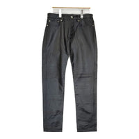 Paul Smith LEATHER PANTS レザー 牛革 革パン 定価72600円 パンツ ブラック メンズ ポール・スミス【中古】5-1009T∞
