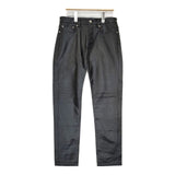 Paul Smith LEATHER PANTS レザー 牛革 革パン 定価72600円 パンツ ブラック メンズ ポール・スミス【中古】5-1009T∞