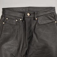 Paul Smith LEATHER PANTS レザー 牛革 革パン 定価72600円 パンツ ブラック メンズ ポール・スミス【中古】5-1009T∞