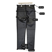 Paul Smith LEATHER PANTS レザー 牛革 革パン 定価72600円 パンツ ブラック メンズ ポール・スミス【中古】5-1009T∞