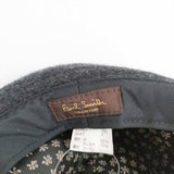 PAUL SMITH COLLECTION 裏地付き 234457 日本製 ウールカシミヤ 帽子 ハット チャコールグレー メンズ ポールスミスコレクション【中古】5-1125T◎