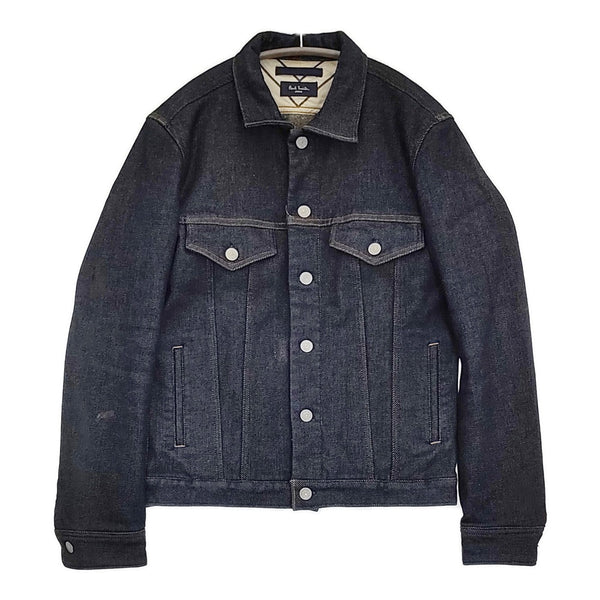Paul Smith JEANS ブランケット付き 裏起毛 Gジャン 252314 821H M デニムジャケット ネイビー メンズ ポールスミスジーンズ【中古】5-0920T♪