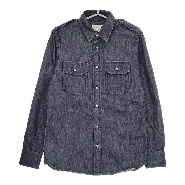 Maison Martin Margiela デニムシャツ エポレット s30DL0276 s30444 長袖シャツ ネイビー メンズ メゾンマルタンマルジェラ【中古】5-0511M♪