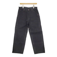 COMOLI ダック ペインターパンツ ダブルニー V01-03021 サイズ2 ワーク パンツ 22SS ブラック メンズ コモリ【中古】5-0415G♪
