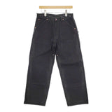 COMOLI ダック ペインターパンツ ダブルニー V01-03021 サイズ2 ワーク パンツ 22SS ブラック メンズ コモリ【中古】5-0415G♪
