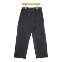 COMOLI ダック ペインターパンツ ダブルニー V01-03021 サイズ2 ワーク パンツ 22SS ブラック メンズ コモリ【中古】5-0415G♪