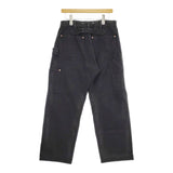 COMOLI ダック ペインターパンツ ダブルニー V01-03021 サイズ2 ワーク パンツ 22SS ブラック メンズ コモリ【中古】5-0415G♪