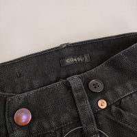 COMOLI ダック ペインターパンツ ダブルニー V01-03021 サイズ2 ワーク パンツ 22SS ブラック メンズ コモリ【中古】5-0415G♪