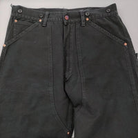 COMOLI ダック ペインターパンツ ダブルニー V01-03021 サイズ2 ワーク パンツ 22SS ブラック メンズ コモリ【中古】5-0415G♪