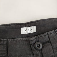 CIOTA スビンコットンバックサテンベイカーパンツ 定価27500円 ptlm-109m サイズ5 パンツ ブラック メンズ シオタ【中古】5-0422M♪