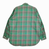 Unlikely アンライクリー Elbow Patch Flannel Work Shirts 定価48400円 U23F-11-0002 L 長袖シャツ 23AW グリーン グレー メンズ【中古】5-0415M♪