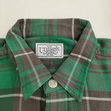 Unlikely アンライクリー Elbow Patch Flannel Work Shirts 定価48400円 U23F-11-0002 L 長袖シャツ 23AW グリーン グレー メンズ【中古】5-0415M♪