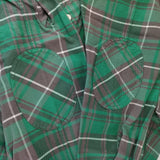 Unlikely アンライクリー Elbow Patch Flannel Work Shirts 定価48400円 U23F-11-0002 L 長袖シャツ 23AW グリーン グレー メンズ【中古】5-0415M♪