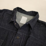 WhoWhat ビッグシルエット オーガニックコットン Gジャン デニムジャケット ネイビー メンズ フーワット【中古】5-0705M∞