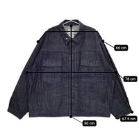WhoWhat ビッグシルエット オーガニックコットン Gジャン デニムジャケット ネイビー メンズ フーワット【中古】5-0705M∞
