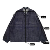 WhoWhat ビッグシルエット オーガニックコットン Gジャン デニムジャケット ネイビー メンズ フーワット【中古】5-0705M∞
