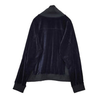 ANCELLM VELOUR SWITCHING JACKET 定価35200円 anc-ct70 ベロア 切替 トラック ジャケット ネイビー ブラック メンズ アンセルム【中古】5-1009T∞