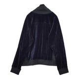 ANCELLM VELOUR SWITCHING JACKET 定価35200円 anc-ct70 ベロア 切替 トラック ジャケット ネイビー ブラック メンズ アンセルム【中古】5-1009T∞