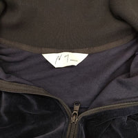 ANCELLM VELOUR SWITCHING JACKET 定価35200円 anc-ct70 ベロア 切替 トラック ジャケット ネイビー ブラック メンズ アンセルム【中古】5-1009T∞