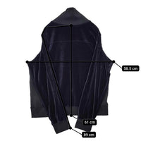 ANCELLM VELOUR SWITCHING JACKET 定価35200円 anc-ct70 ベロア 切替 トラック ジャケット ネイビー ブラック メンズ アンセルム【中古】5-1009T∞