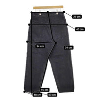 ANCELLM TAPERED 5P DENIM PANTS 定価26400円 anc-pt03-c ジーンズ デニムパンツ ブラック メンズ アンセルム【中古】5-0705G∞