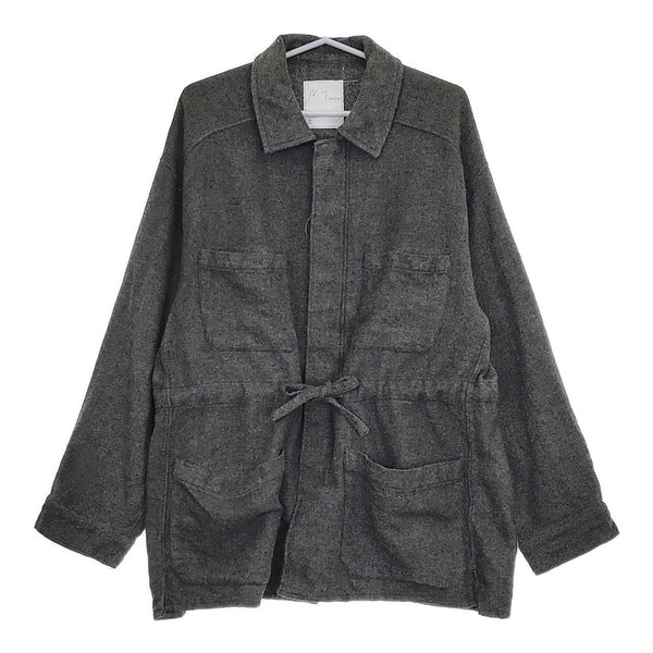 ANCELLM PILLING SHIRT JACKET 定価39600円 anc-sh41 サイズ1 ジャケット 24AW チャコールグレー メンズ アンセルム【中古】5-0511T♪