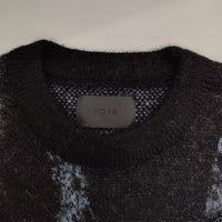 YOKE 新品 JACQUARD MOHAIR SWEATER 定価46200円 YK24FW0815S 2 セーター ニット 24AW ブルー メンズ ヨーク【中古】5-0821T∞