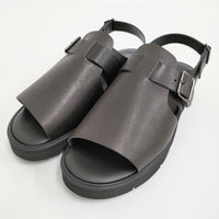 foot the coacher 新品 OPEN TOE SANDALS GLOXI CUT MEDIUM SOLE 7 1/2 定価41800円 サンダル 黒 メンズ フットザコーチャー【中古】5-0415S♪