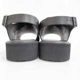 foot the coacher 新品 OPEN TOE SANDALS GLOXI CUT MEDIUM SOLE 7 1/2 定価41800円 サンダル 黒 メンズ フットザコーチャー【中古】5-0415S♪